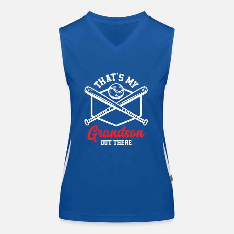 Petits-enfants de baseball Débardeur respirant contrasté Femme
