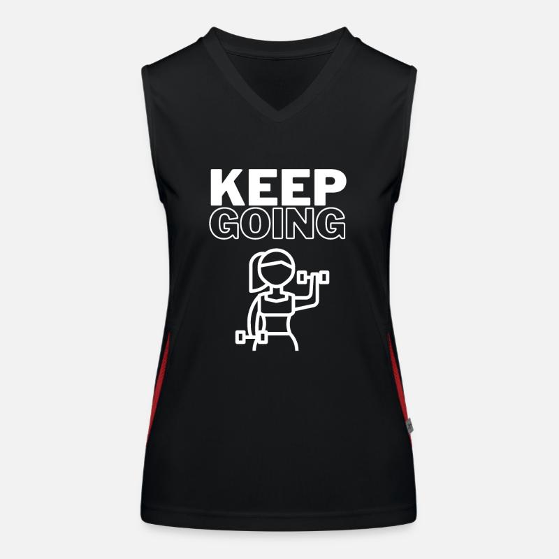 Keep Going Funktionelles Kontrast-Tank Top für Frauen