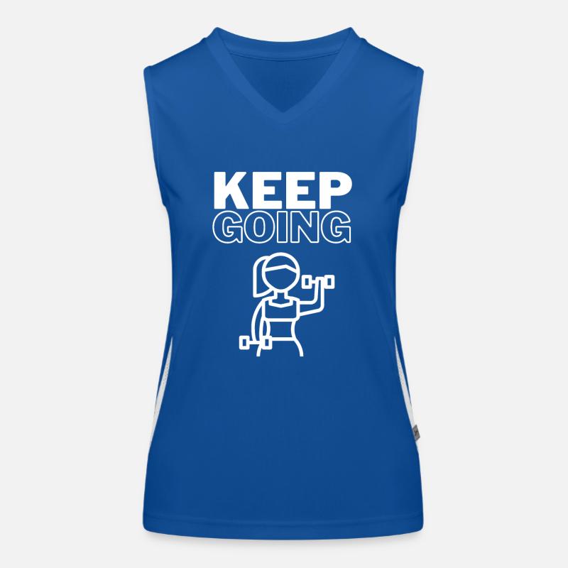 Keep Going Funktionelles Kontrast-Tank Top für Frauen