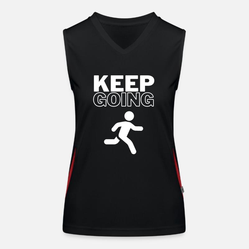 Keep Going Funktionelles Kontrast-Tank Top für Frauen