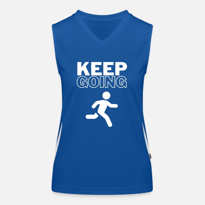 Keep Going Funktionelles Kontrast-Tank Top für Frauen
