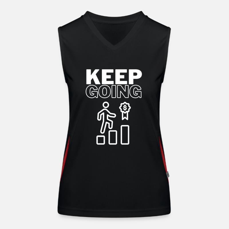 Keep Going Funktionelles Kontrast-Tank Top für Frauen