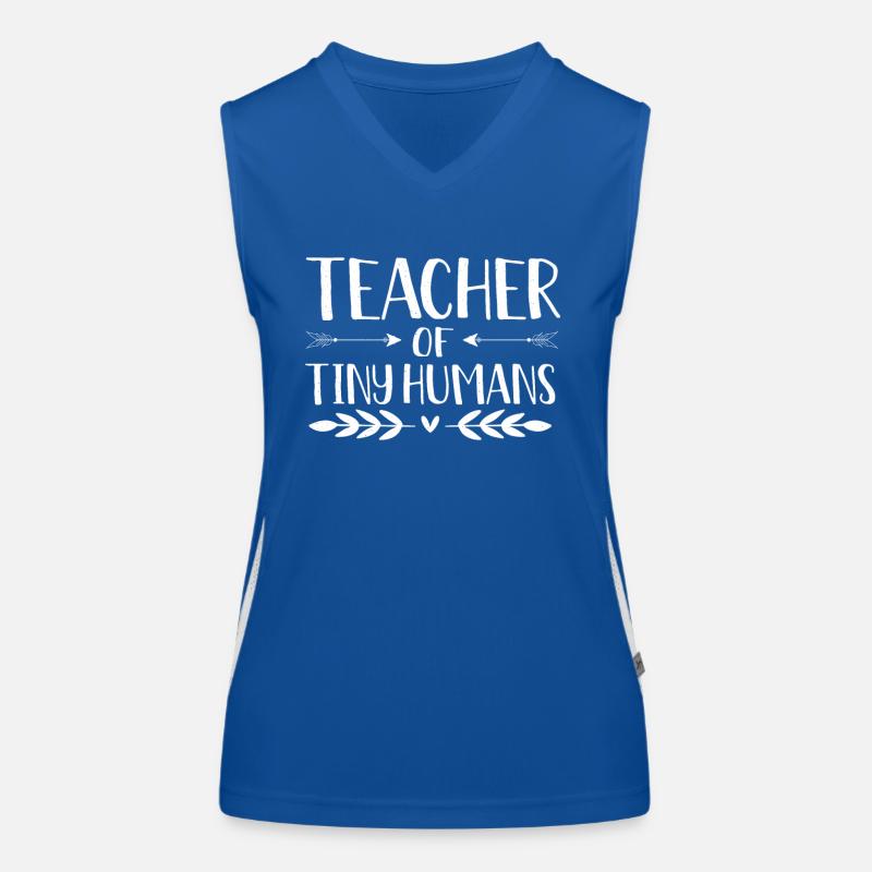 Professeur de Tiny Humans Kindergarten Lehrer Débardeur respirant contrasté Femme