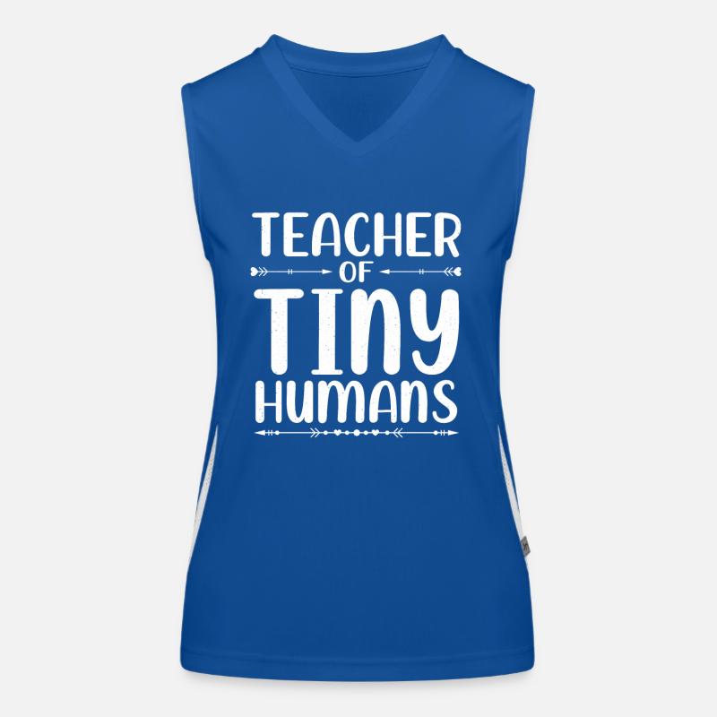 Professeur de Tiny Humans Kindergarten Lehrer Débardeur respirant contrasté Femme