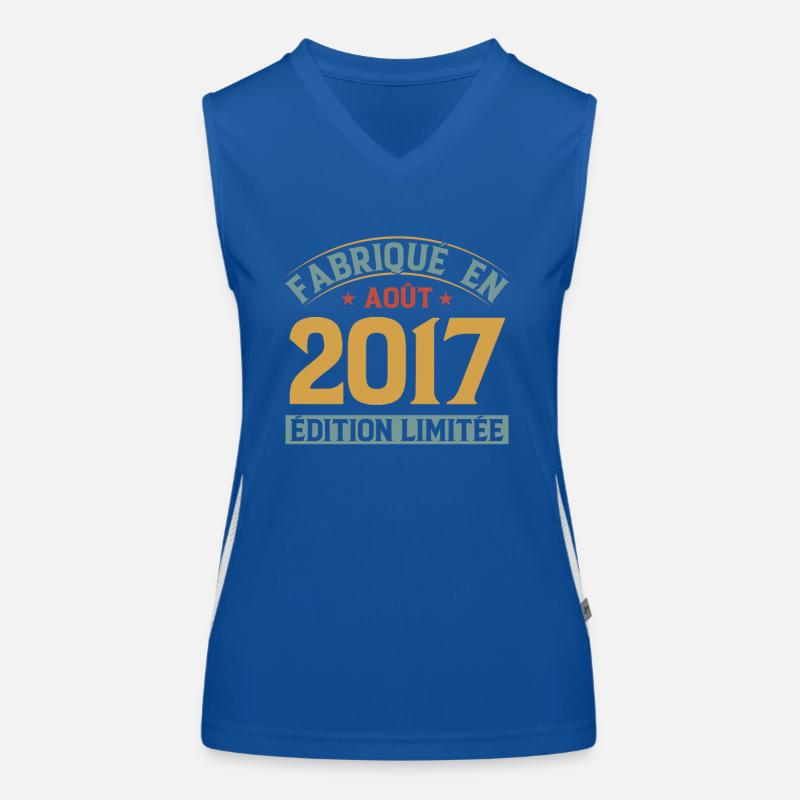 Fabriqué En Août 2017 Édition Limitée Débardeur respirant contrasté Femme