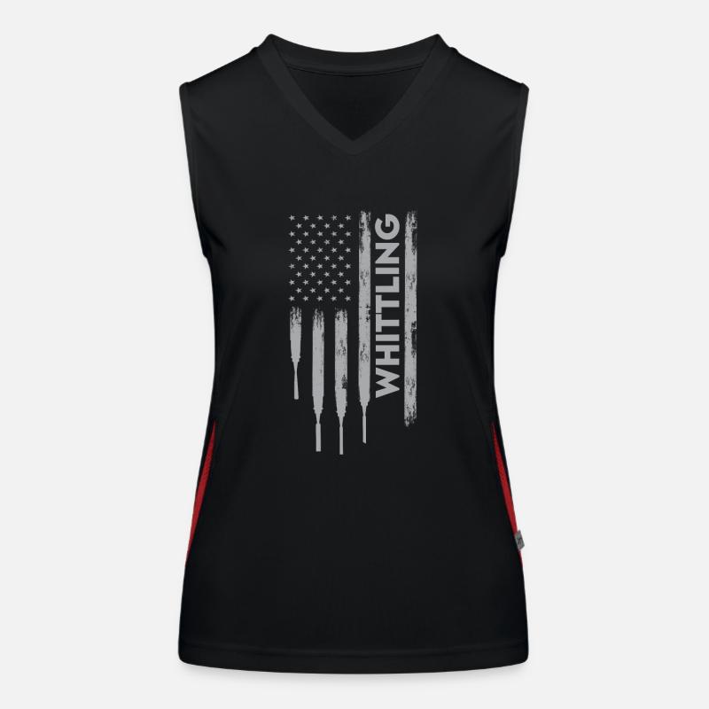 USA Schnitzen Funktionelles Kontrast-Tank Top für Frauen