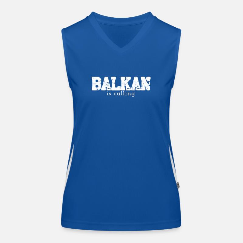 Balkan saying BALKAN is calling gift idea Women's Functional Contrast Tank Top