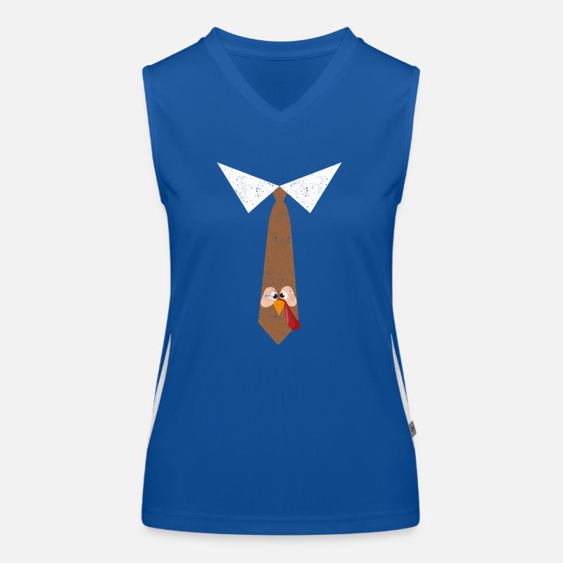 Cravate de dinde Drôle de dindes de Thanksgiving Débardeur respirant contrasté Femme