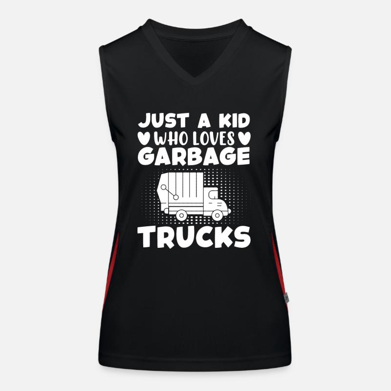 Müllauto Müllwagen Berufe Müllmann Müllabfuhr Funktionelles Kontrast-Tank Top für Frauen