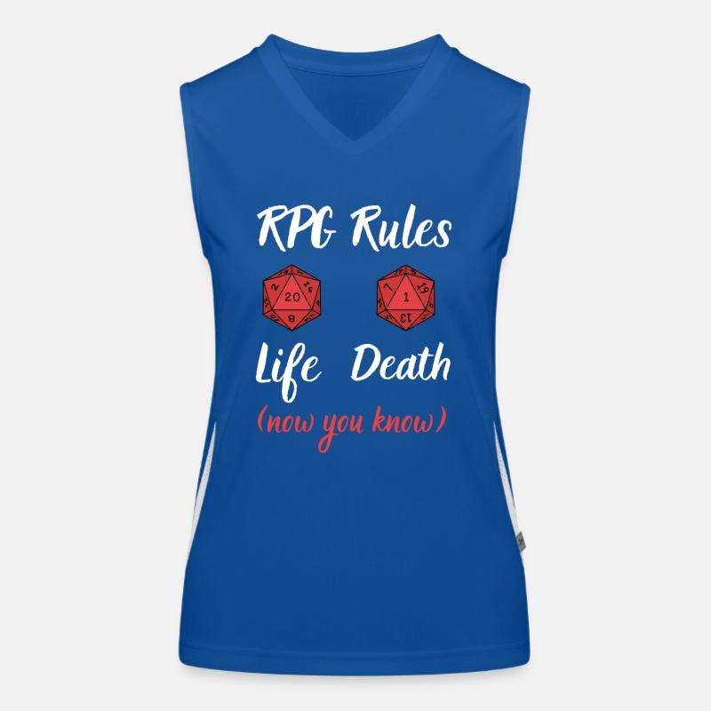 RPG rules difference between life and death Débardeur respirant contrasté Femme
