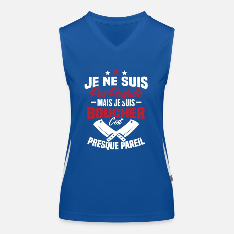 Je Ne Suis Pas Parfaite Mais Je Suis Boucher Débardeur respirant contrasté Femme