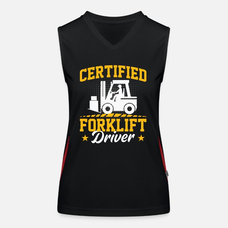 Staplerfahrer Gabelstaplerfahrer Gabelstapler Lohn Funktionelles Kontrast-Tank Top für Frauen