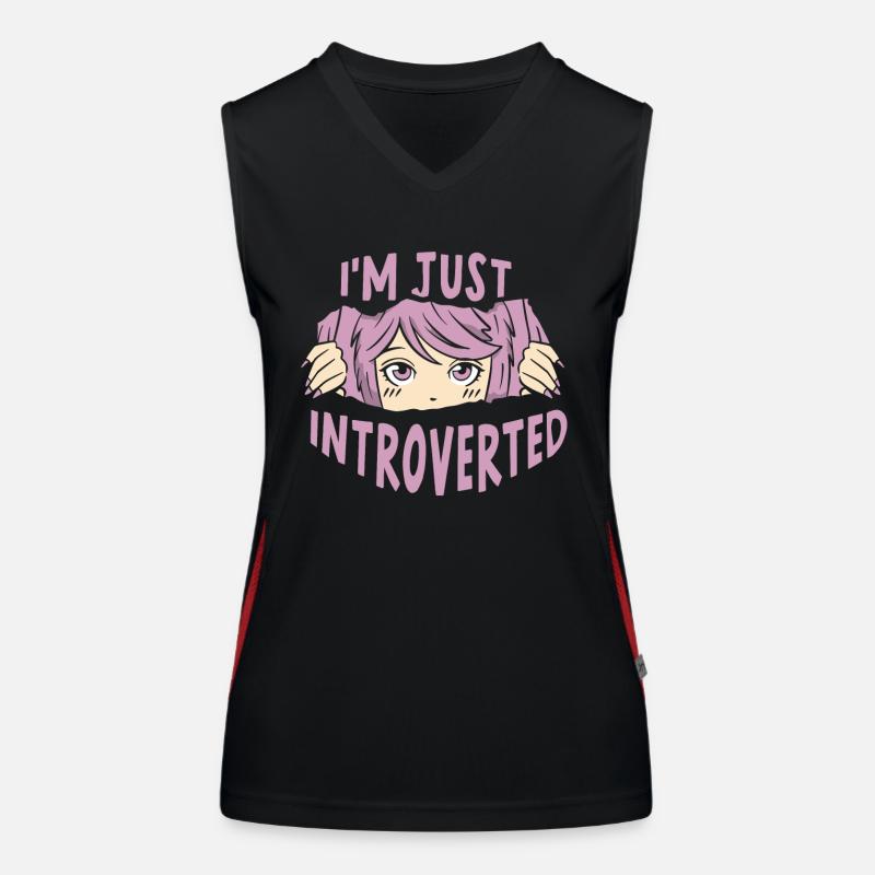 Ich Bin Einfach Introvertiert Introvertierter Funktionelles Kontrast-Tank Top für Frauen