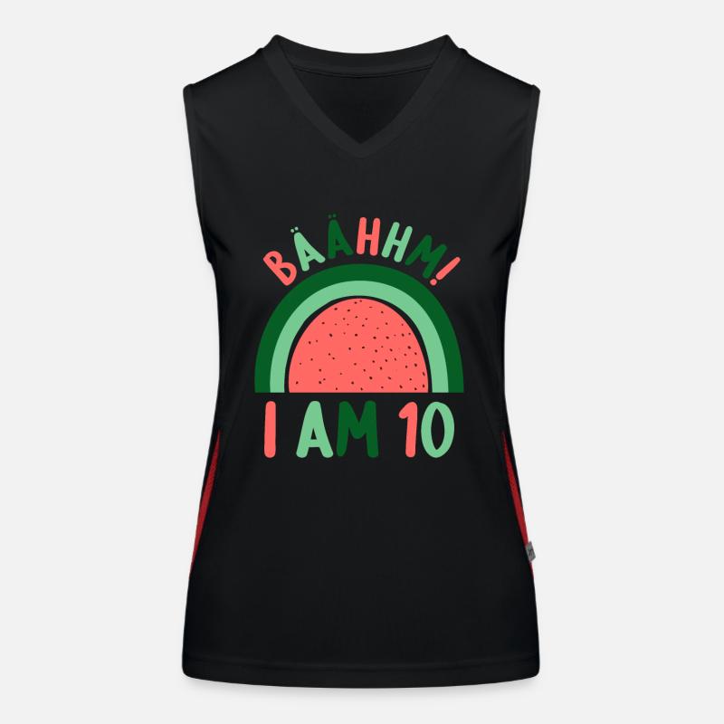 10 years old Rainbow Rainbow 10th birthday Women's Functional Contrast Tank Top