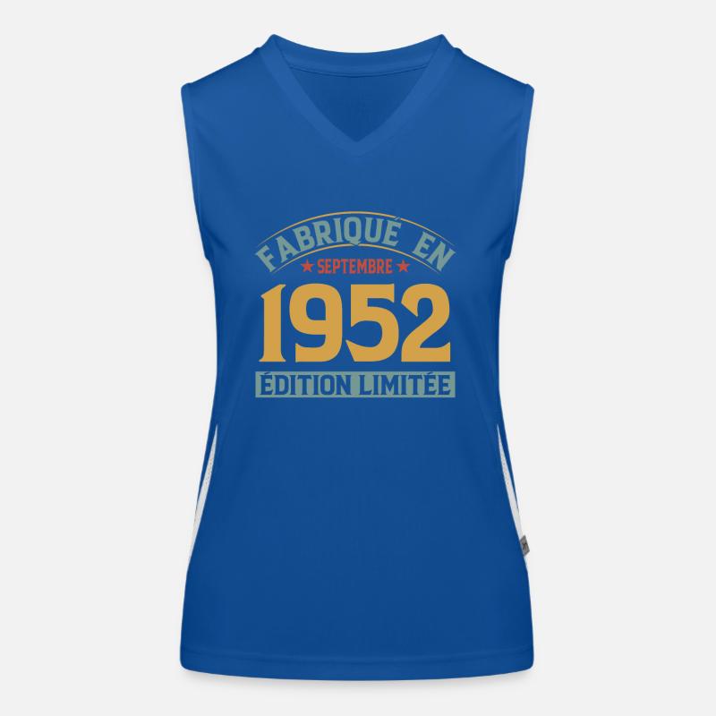 Fabriqué En Septembre 1952 Édition Limitée Débardeur respirant contrasté Femme