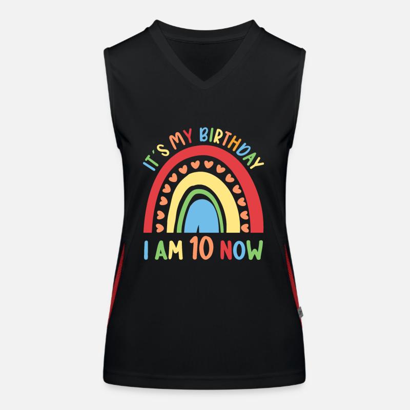 10 years old Rainbow Rainbow 10th birthday Women's Functional Contrast Tank Top