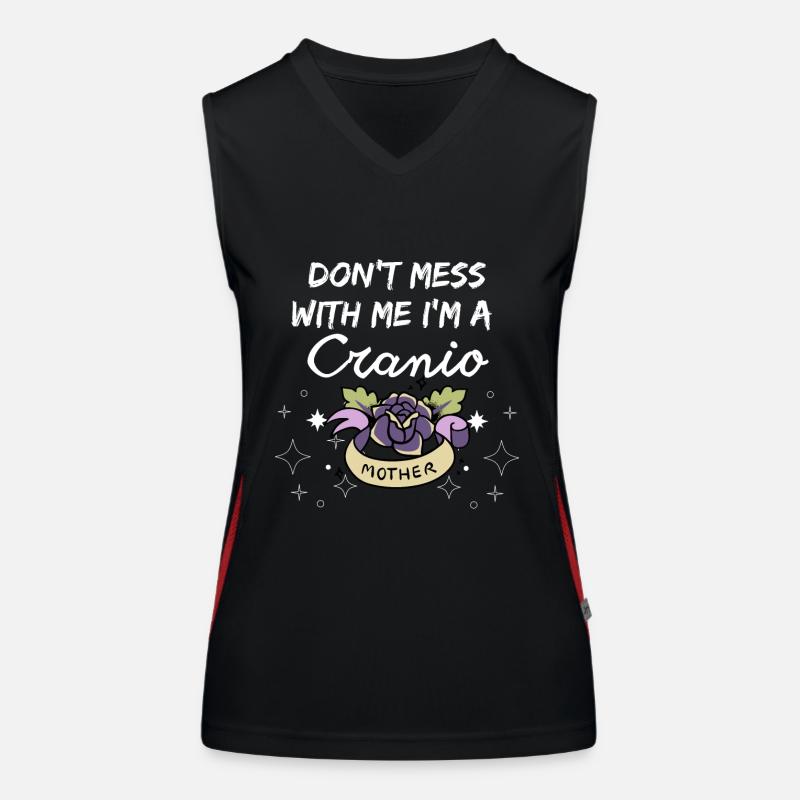 Cranio Mama Craniosynostose Bewusstsein Lila Funktionelles Kontrast-Tank Top für Frauen