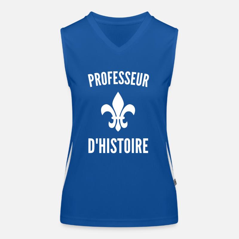 Professeur d'Histoire Fleur de Lys Débardeur respirant contrasté Femme