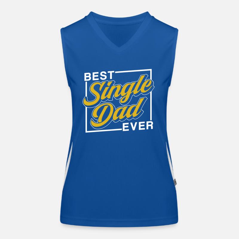 Best Single Father Ever Dad Women's Functional Contrast Tank Top