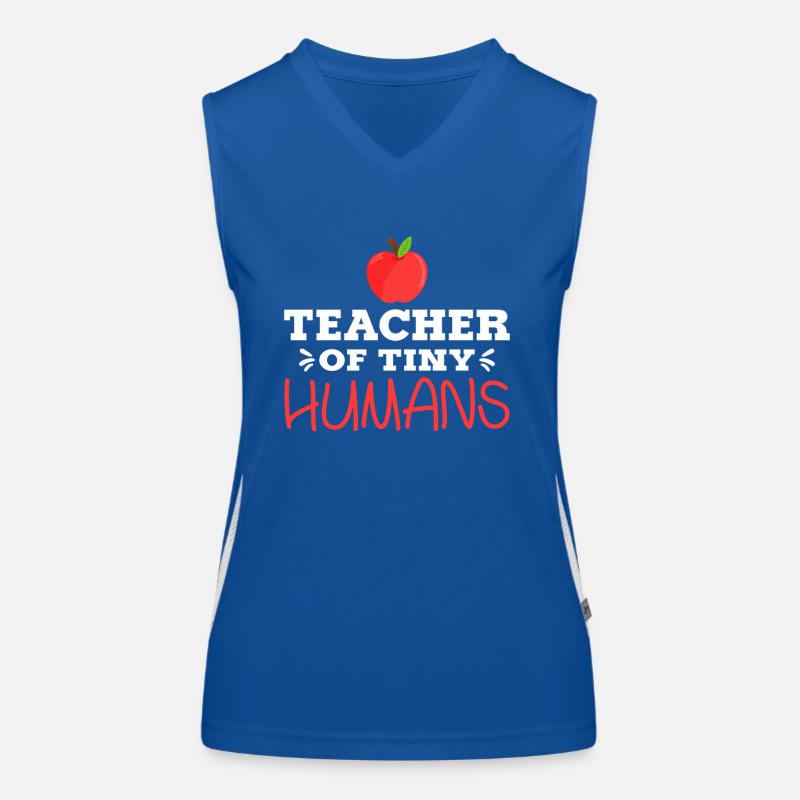 Professeur de Tiny Humans Kindergarten Lehrer Débardeur respirant contrasté Femme