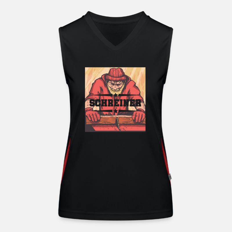 Carpenter Carpenter Woodwork Circular Saw Women's Functional Contrast Tank Top