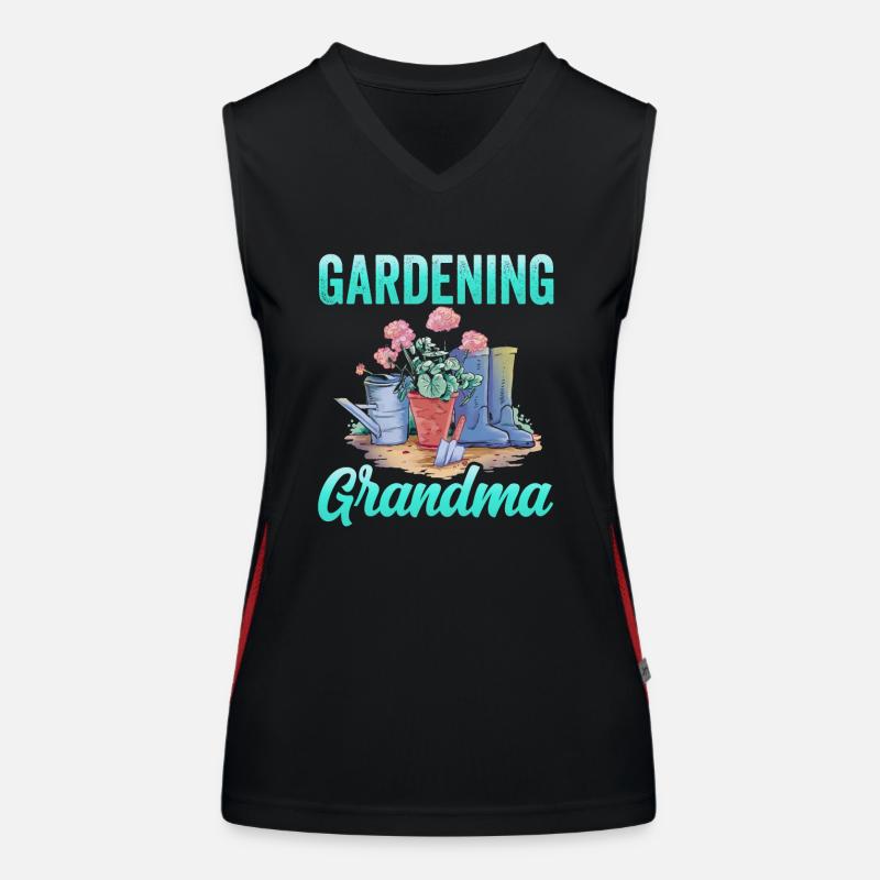 Gartenarbeit Oma Gärtnerin Garten Großmutter Funktionelles Kontrast-Tank Top für Frauen