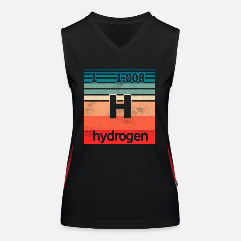 Hydrogène Hydrogène Élément Energie Débardeur respirant contrasté Femme