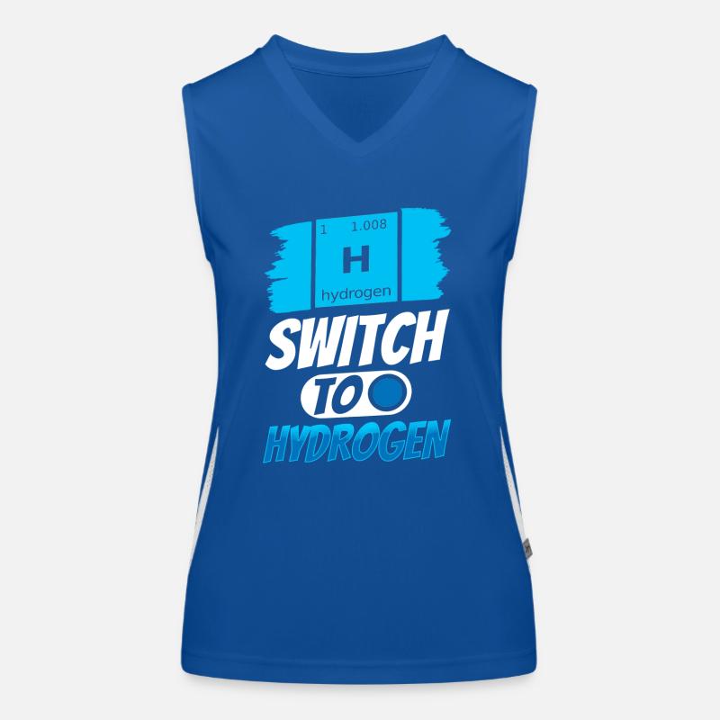Passage à l’hydrogène, élément énergétique hydrogène Débardeur respirant contrasté Femme