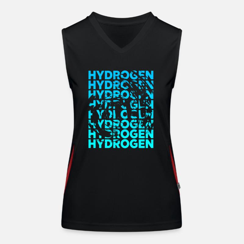 Hydrogène Hydrogène Élément d’énergie Débardeur respirant contrasté Femme