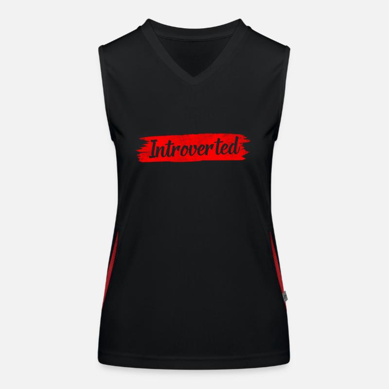 Introvertiert Schüchtern Introvertierter Sarkasmus Funktionelles Kontrast-Tank Top für Frauen