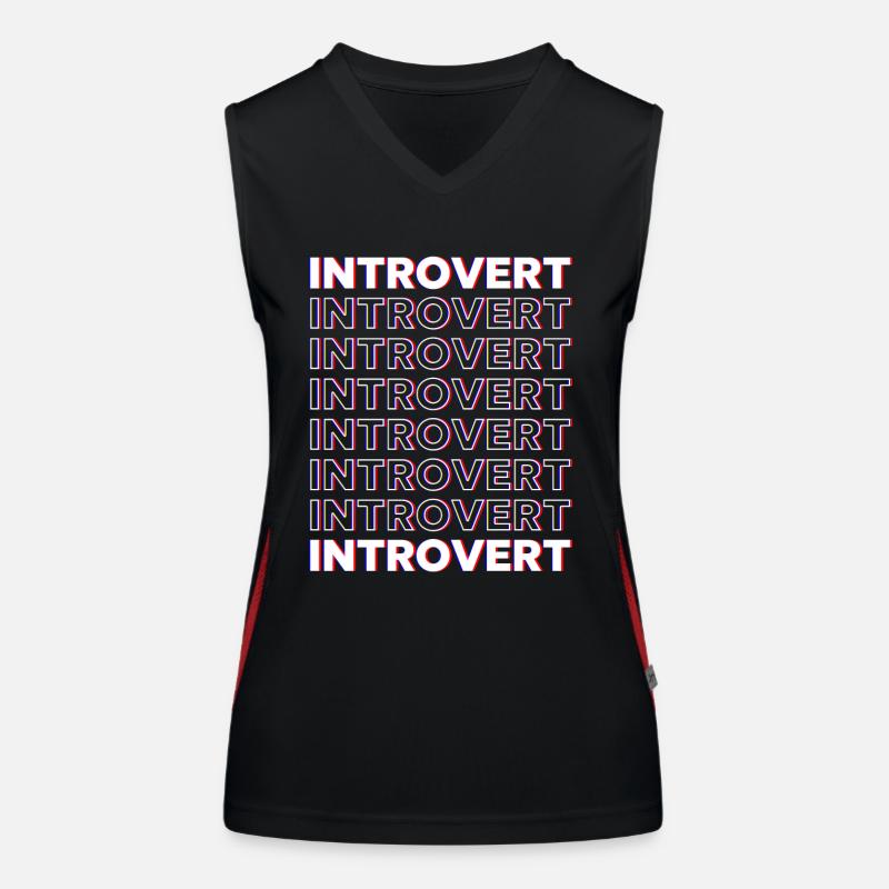 Introvertiert Sarkasmus Introvertierter Schüchtern Funktionelles Kontrast-Tank Top für Frauen