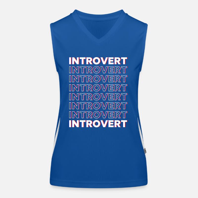Introvertiert Sarkasmus Introvertierter Schüchtern Funktionelles Kontrast-Tank Top für Frauen