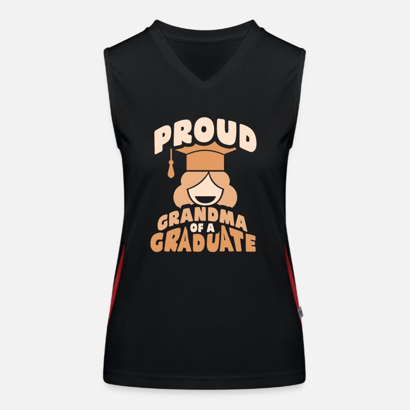 Stolze Großmutter Eines Absolventen Absolvent Funktionelles Kontrast-Tank Top für Frauen