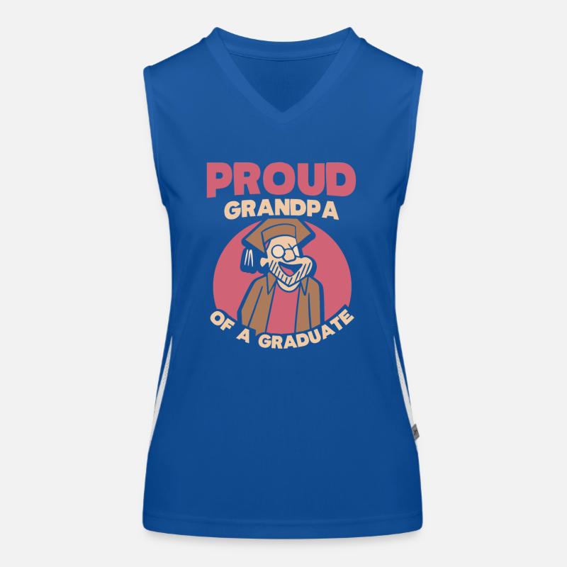 Stolzer Großvater Eines Absolventen Absolvent Funktionelles Kontrast-Tank Top für Frauen