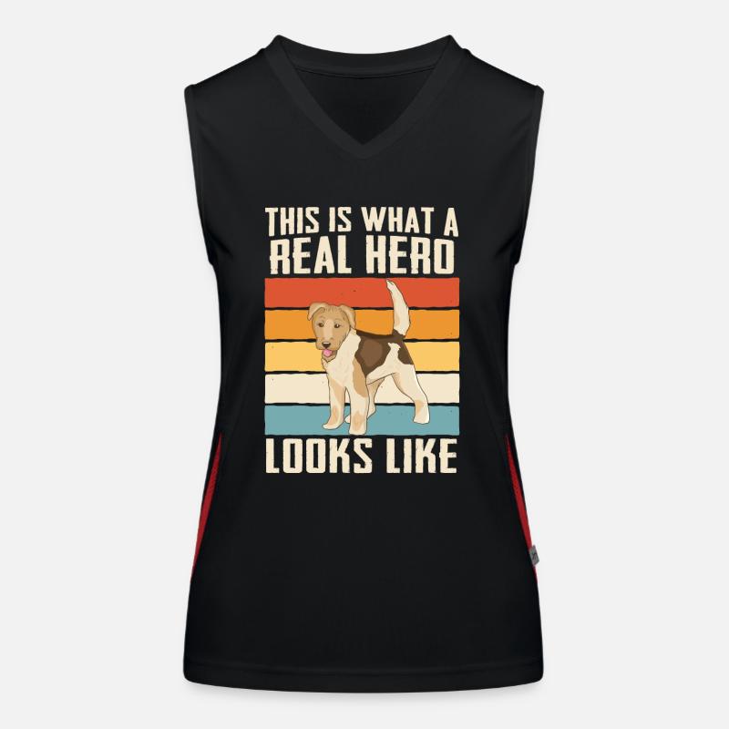 Fox Terrier Dog Women's Functional Contrast Tank Top