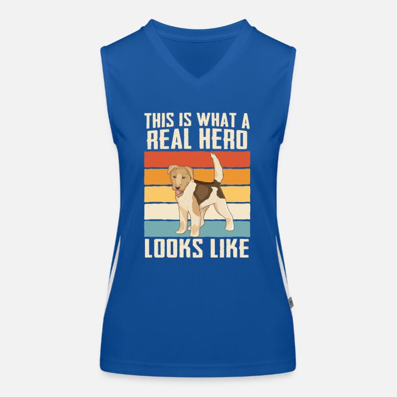 Fox Terrier Dog Women's Functional Contrast Tank Top
