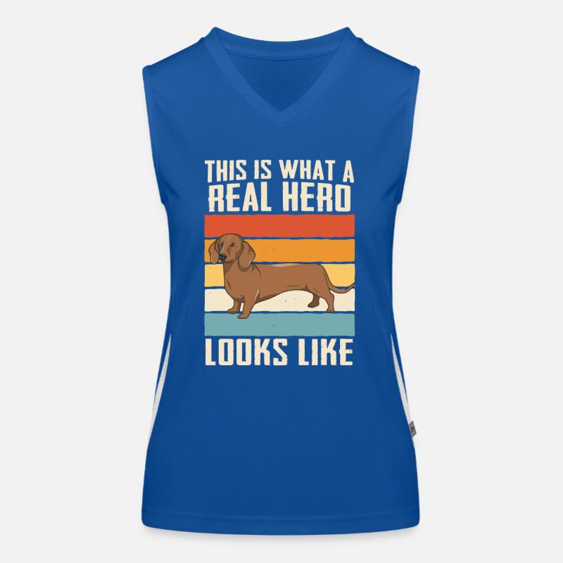 Dachshund Dog Women's Functional Contrast Tank Top