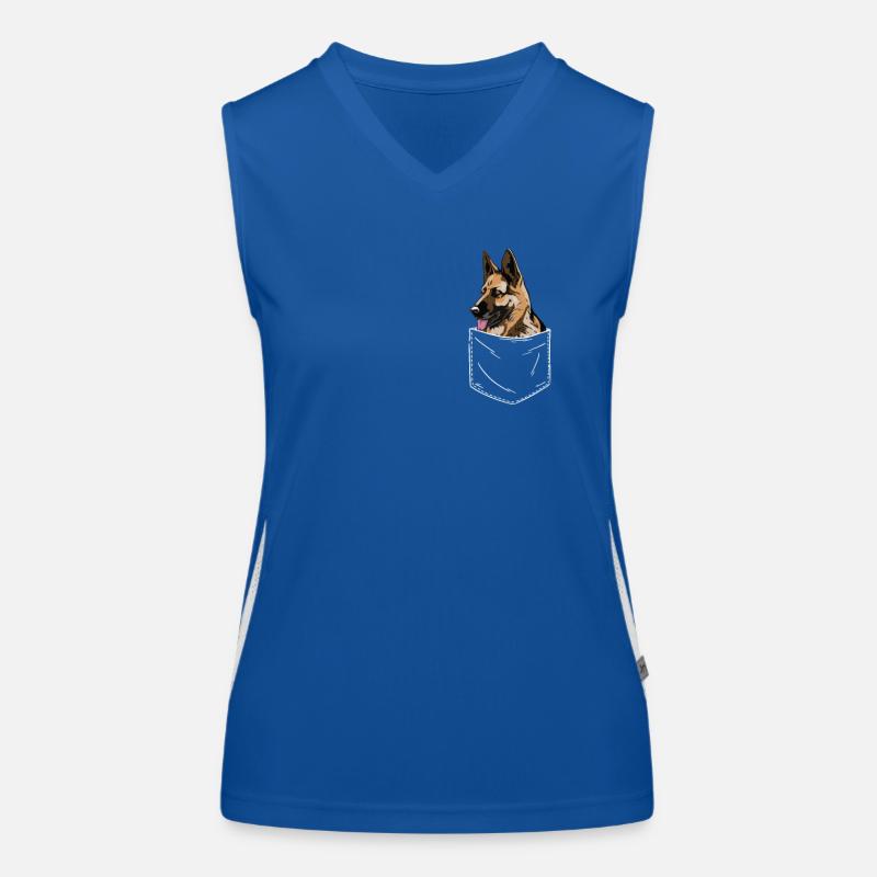 German Shepherd Dog Women's Functional Contrast Tank Top