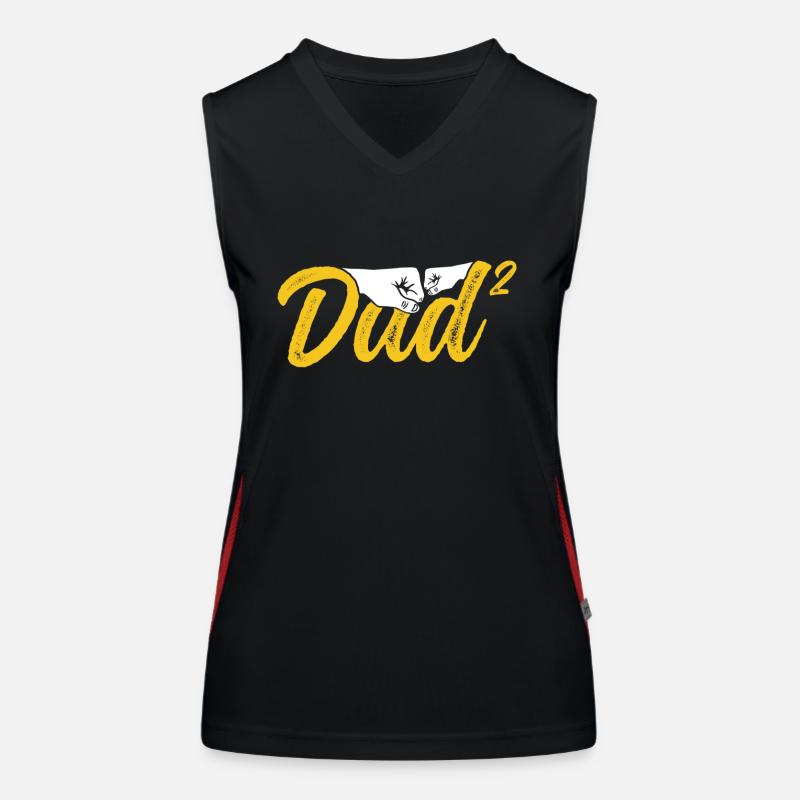 Vater Von Zwei Kindern Vater Tag Papi Papa Funktionelles Kontrast-Tank Top für Frauen