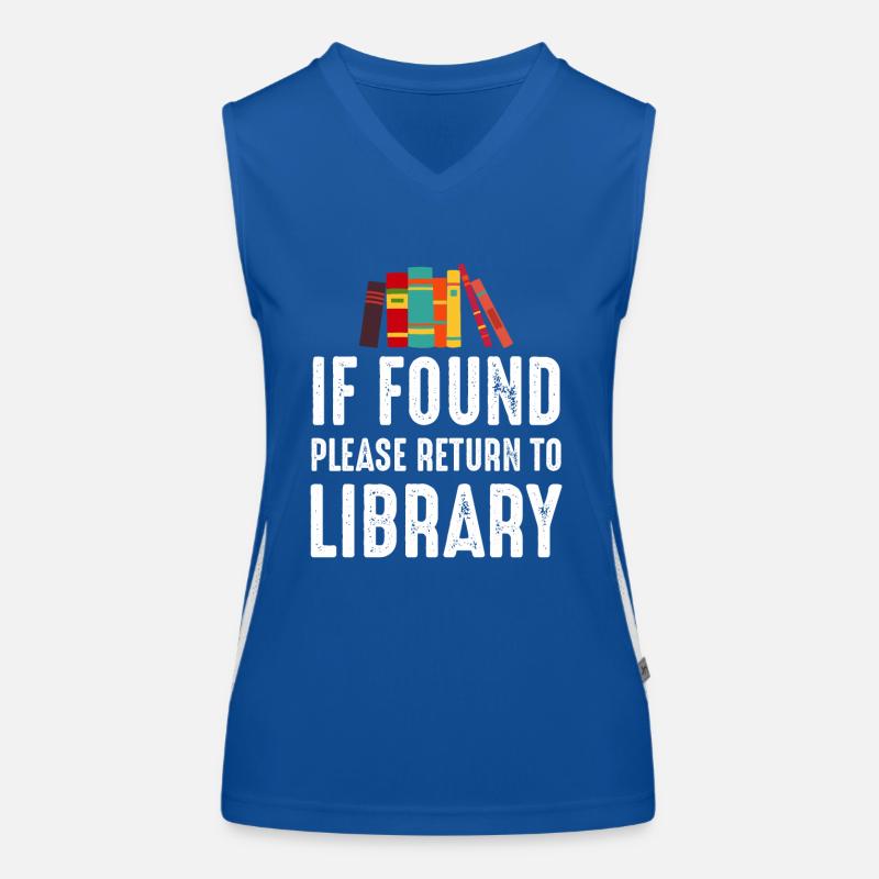 If Found Please Return to Library Funktionelles Kontrast-Tank Top für Frauen
