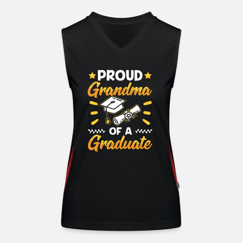 Stolze Großmutter Eines Absolventen Absolvent Funktionelles Kontrast-Tank Top für Frauen
