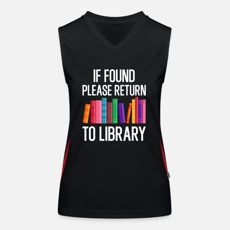If Found Please Return to Library Funktionelles Kontrast-Tank Top für Frauen