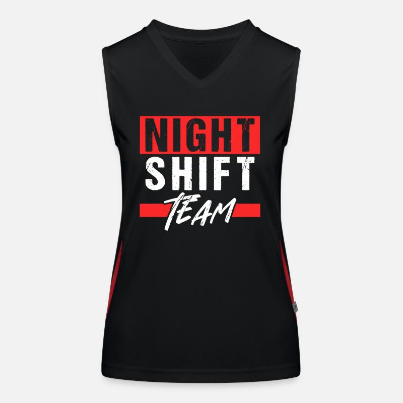 Night Shift Team Work Colleague Night Shift Women's Functional Contrast Tank Top