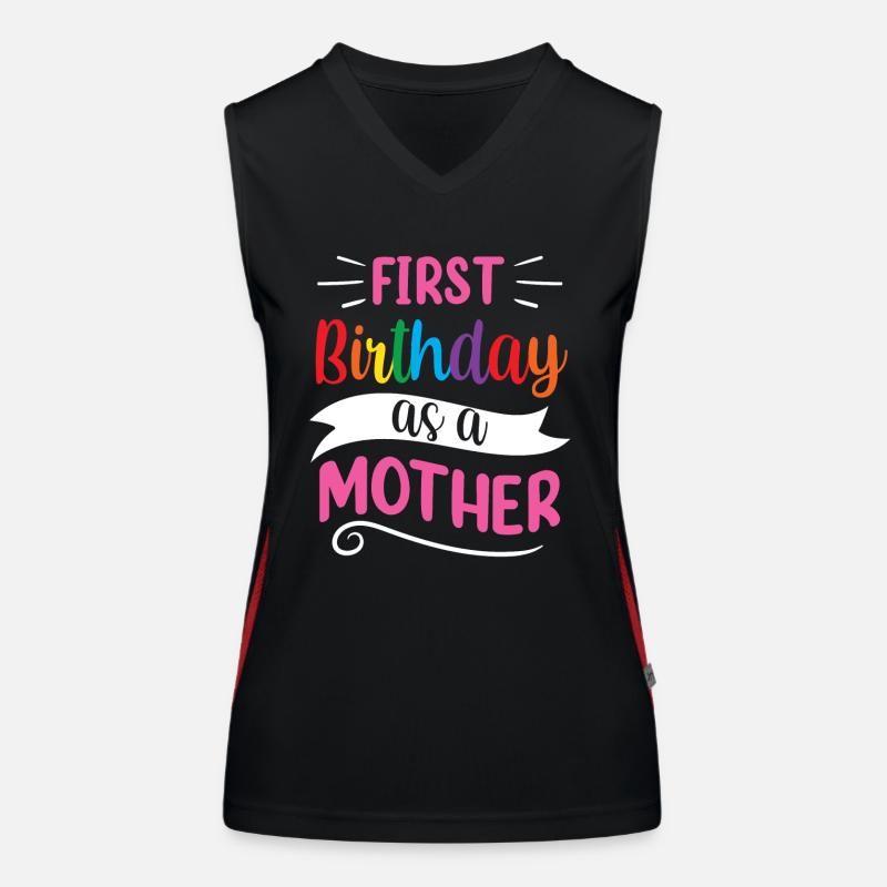 Es Ist Mein Erster Geburtstag Als Mutter Mama Mami Funktionelles Kontrast-Tank Top für Frauen