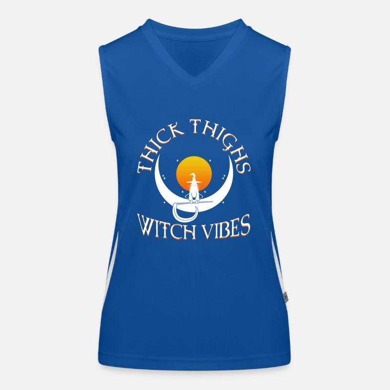 Thick Thighs Witch Vibes Women's Functional Contrast Tank Top