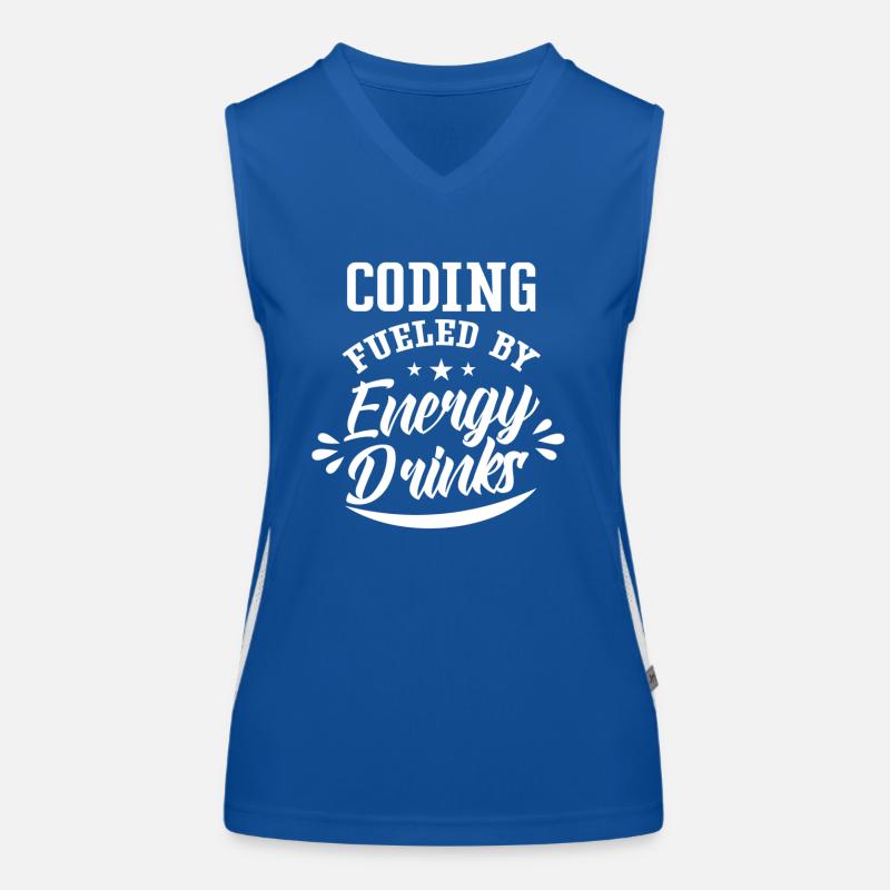 Programmation avec Energydrinks Code Coding Coder Débardeur respirant contrasté Femme