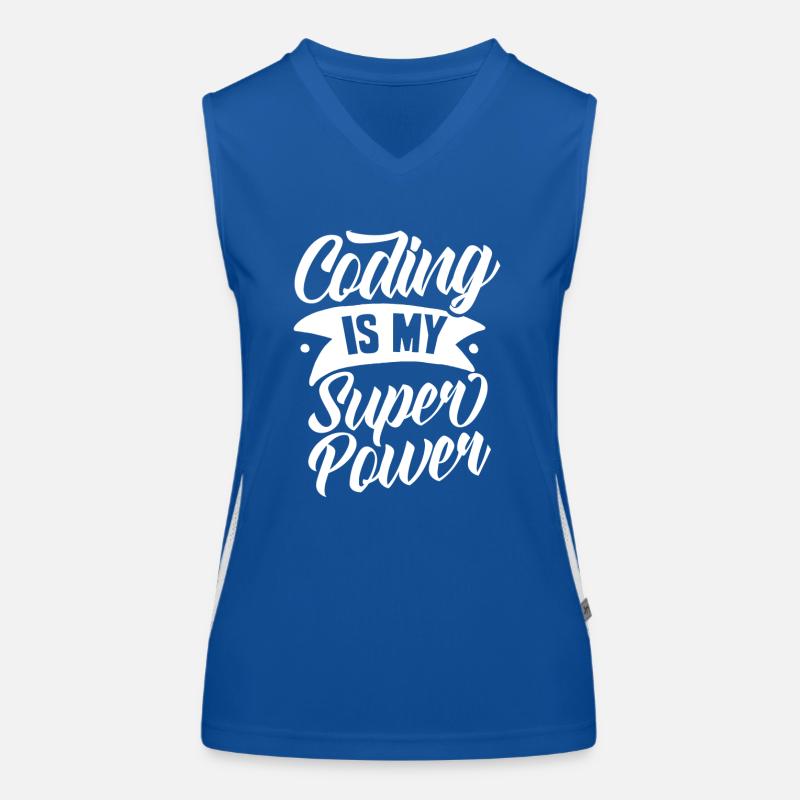 Coding Is My Superpower Coder Programmer Women's Functional Contrast Tank Top