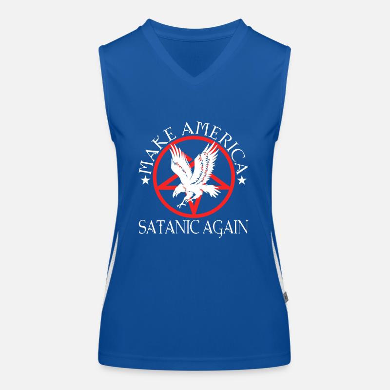 Make America Satanic Again Funktionelles Kontrast-Tank Top für Frauen