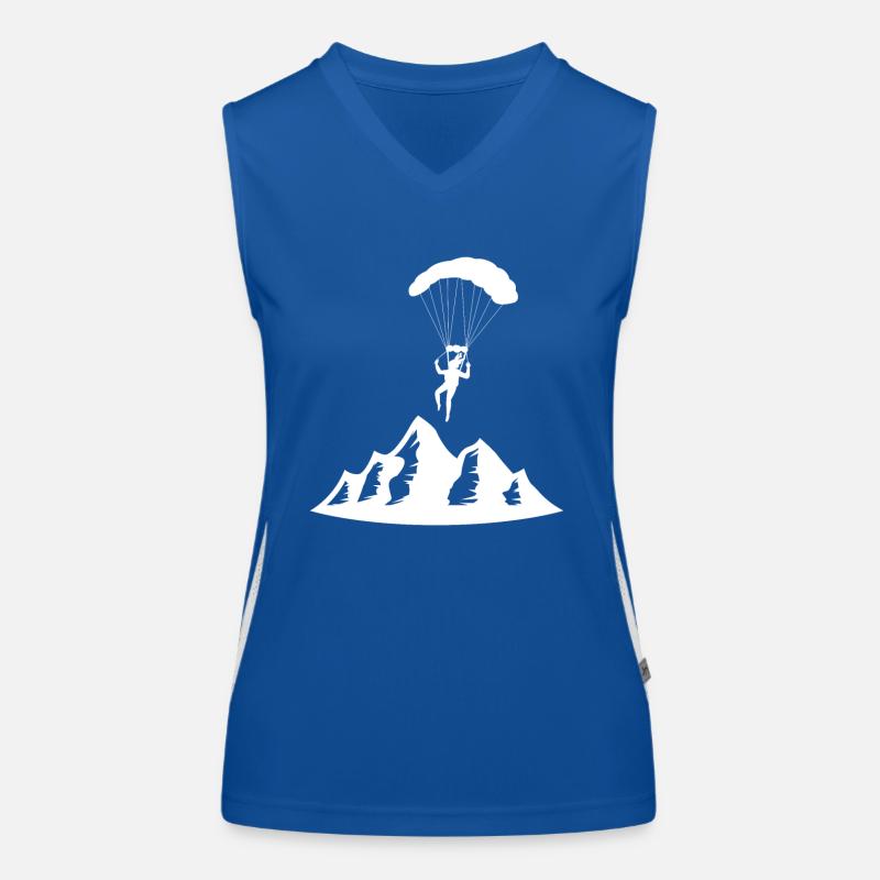 Paragliding Gleitschirmflieger Fallschirm Para Funktionelles Kontrast-Tank Top für Frauen