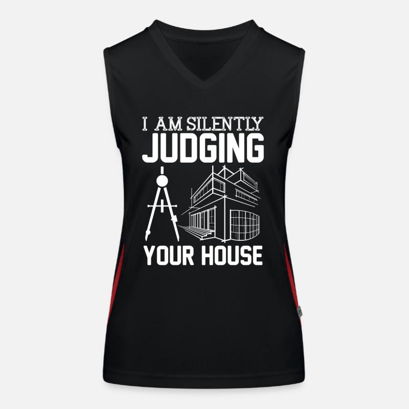 Architect - I Am Silently Judging Your House Funktionelles Kontrast-Tank Top für Frauen